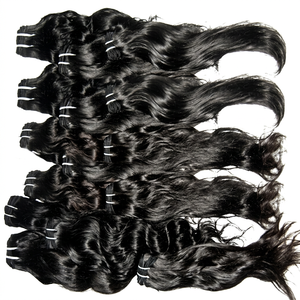 Extensions de cheveux naturels indiens Remy vierges de haute qualité, ondulés, double trame, sans perte, toutes couleurs, prix de gros - Product Image 1