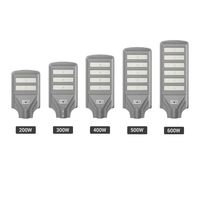 Lampadaire solaire tout-en-un 200W-600W en ABS IP65 WP avec télécommande, allumage crépusculaire, pour cour, jardin, parking