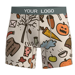 Venta al por mayor ETHI 2023 Pantalones cortos de poliéster deportivos transpirables Impreso Boxers Logo personalizado Hombre Ropa interior - Product Image 2