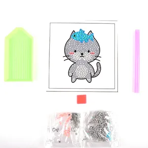 Creative Brand New DIY Kit Christmas Toys For Kids Creative Children Gift 5 Pieces Set Diamond Paint Sticker