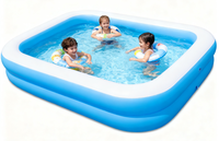 Großer Aufblasbarer Außen-Swimmingpool für Kinder und Babys Verstärkter Kunststoff-PVC Tragbarer Heim-Pool
