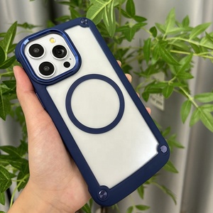 Para Fundas <span class=keywords><strong>iPhone</strong></span> 16 15 <span class=keywords><strong>14</strong></span> 13 Pro Max Premium Case Clear <span class=keywords><strong>Funda</strong></span> protectora magnética transparente para <span class=keywords><strong>Apple</strong></span> Phone Case 16 - Product Image 5