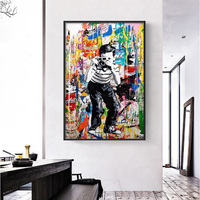 Décoration d'intérieur, toile encadrée en alliage d'aluminium, art mural, graffiti de rue, impression HD pop, œuvres d'art, peinture murale suspendue