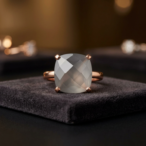 New Arrival Children's Smoky Topaz Hydro Gemstone 18K Gold Plated Anniversary <b>Rings</b> - Product Image 3