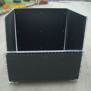 Yüksek kaliteli katlanabilir istiflenebilir galvanizli çelik katlanabilir tel örgü palet kafes - Product Image 2