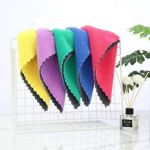 Chiffon de cuisine absorbant, torchon, serviette à main, éponge à récurer, chiffon de nettoyage en microfibre corail bicolore à bords coupés, vente en gros pour - Product Image 1