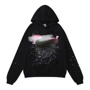 سترة قطنية عصرية فضفاضة بأكمام طويلة وقلنسوة بطباعة كاملة طراز 555 1:1 عالية الجودة - Product Image 1