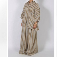 Ensemble deux pièces ample à pois pour femme avec chemise à revers et manches chauve-souris, pantalon large, ensemble décontracté de couleur unie assorti, vente en gros