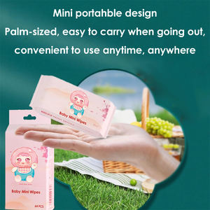 Lingettes humides portables OEM/ODM, petits mouchoirs jetables hypoallergéniques doux pour soins personnels, lingettes <span class=keywords><strong>de</strong></span> soin personnalisées - Product Image 6