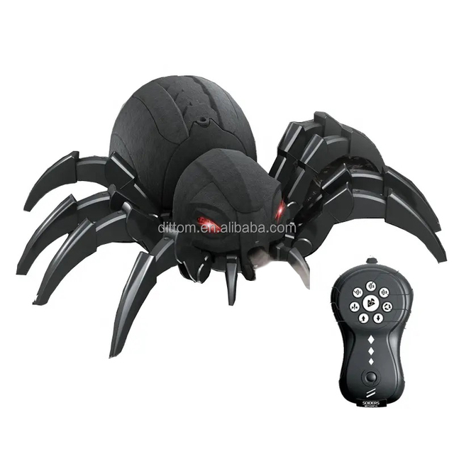 2.4G Remote Control Spray Mechanical Spider Simulated Crawling Animal Toy With Lights&Music