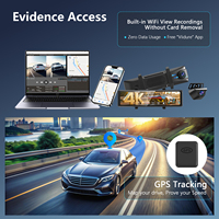 12 pouces IPS plein écran voiture rétroviseur externe GPS WIFI DVR 4K + 2K voiture caméra de recul enregistreur vidéo rétroviseur
