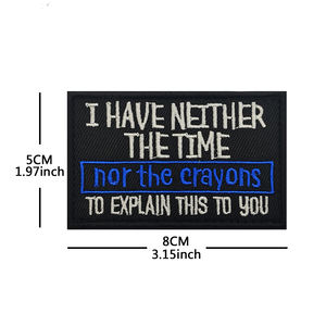 Broderie JE PEUX REGARDER CALME MAIS... Classique Noir Blanc Épaule Sac À Dos À Coudre Lettre Patch PLAN B Lettre Patch pour Sac Chapeau Coudre - Product Image 6