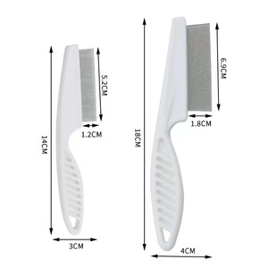 Pet <b>Flea</b> <b>Comb</b> Plastic Fine Tooth 47 Teeth For Cats And <b>Dogs</b> Grooming Hair Removal Tool - Product Image 5