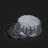 Boîtes d'emballage pour gâteaux ronds en plastique PET jetables de 6, 7, 8, 9, 10, 11, 12 pouces pour anniversaire
