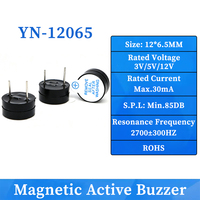 12065 12x6.5mm 3V/5V/12V 2.7kHz Zumbador Magnético Activo con Accionamiento Interno DC, Alarma de Sonido Continuo para Drones, Directo de Fábrica OEM