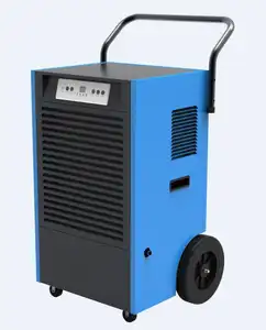 138L/D Commercial Air Dehumidifiers With Big Wheels Water Tube Continuous Drainage Air Compressor Dehumidifier