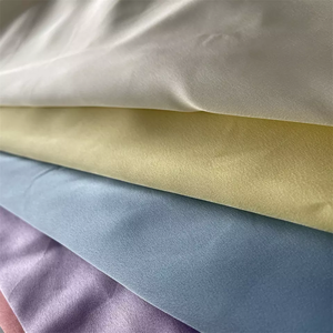 Commercio all'ingrosso nuovo design tessuto <span class=keywords><strong>crepe</strong></span> dorato di lusso in lamina d'oro satinato 100% tessuto in poliestere per il vestito - Product Image 2