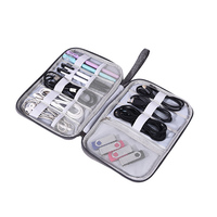 Organisateur électronique multifonction portable et étanche, petit sac de rangement pour câbles de voyage, pour disques durs, câbles, téléphone, USB, SD