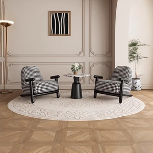 Poltrona Singola di Design Minimalista Italiano, Sedia Relax in Tessuto Pied-de-Poule con <span class=keywords><strong>Spugna</strong></span> ad Alta Resilienza <span class=keywords><strong>per</strong></span> Hotel (Vendita all'Ingrosso) - Product Image 5