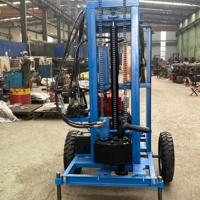 Plataforma de Perforación Rotatoria de Venta Caliente de Fábrica, Máquina Perforadora de Pozos de Agua de 130 m de Profundidad con Bomba y Componentes Centrales del Motor