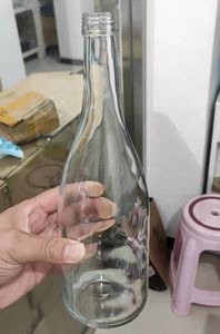 Botellas de vidrio de aluminio con tapa de tornillo para vino y arroz, vidrio transparente esmerilado para cocinar, 250ml, 350ml, 500ml, 720ml - Product Image 3