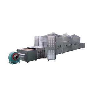 Air conveyor drying with metal belt microwave dryer and sterilizer used in China factory