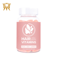 Bonbons pour les cheveux des femmes de marque privée Multi Vegan Multivitamin avec Omega-3, Folate, Vegan Collagen Booster Blend