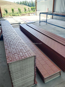 Độ Dày 16Mm Cách Nhiệt Trang Trí <span class=keywords><strong>PU</strong></span> Bánh Sandwich Bảng Điều Chỉnh Máy Làm Nhà Máy Bán - Product Image 6