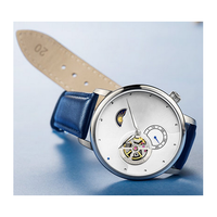 Montres automatiques en acier pour hommes, avec design et personnalisation sur mesure, incluant un petit secondes et un affichage des phases solaires et lunaires, pour la création de votre propre marque.