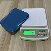Balance de cuisine numérique 10 kg 1 g, blanche, rectangulaire, en plastique ABS, affichage électrique, SF-400A, balances de cuisine pour peser les aliments