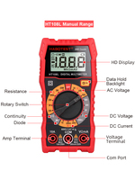 Testeur de type mini Habotest, outils électriques, multimètre numérique, affichage à 3 chiffres, plage 600V/10A, certifié CE, HT108L