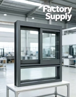 Ventana Corredera de Aluminio Moderna con Certificación CE YATTON, Diseño Horizontal, Función Antiviento, Pantalla de Acero Inoxidable, Cocinas, Escuelas
