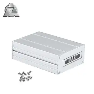 Caja de aleación de aluminio anodizado y metal extruido lista para electrónica