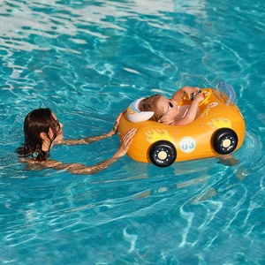 Flotador Inflable para Bebés con Forma de Auto, con Toldo Ajustable y Asiento de Seguridad, Juguetes para Piscina para Niños de 1 a 4 Años - Product Image 2