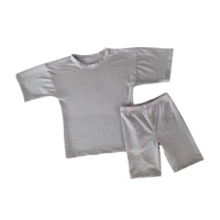 Conception OEM lavage à l'acide bébé garçon fille ensemble de vêtements enfant en bas âge enfants vêtements d'été t-shirt + short deux pièces nouveau-né tenues