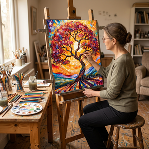 Kit de Pintura por Números Personalizado <span class=keywords><strong>para</strong></span> Adultos, Árbol del Dinero, Pintura Acrílica sobre <span class=keywords><strong>Lienzo</strong></span>, Decoración de Pared <span class=keywords><strong>para</strong></span> el Hogar, Regalo, Venta al por Mayor - Product Image 6