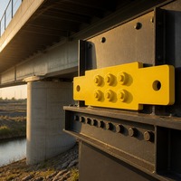 Plaque d'amortissement de friction en acier de précision, à roulement de piston-cylindre, pour le contrôle des vibrations mécaniques en génie civil