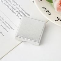 Boîte à bijoux de luxe fine de 1,5 cm, boîte d'emballage brillante argentée et dorée avec base et couvercle pour bague et bracelet