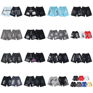 Shorts décontractés de haute qualité 320g de la marque américaine Hellstar, effet délavé et vieilli, pour hommes et femmes, Ius - Product Image 1