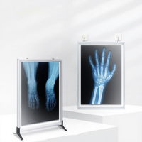 Véritable boîte à lumière LED ultra-mince pour visionneuse de films radiographiques argent et blanc, pour usage dentaire et orthopédique, simple ou double unité (Chine)