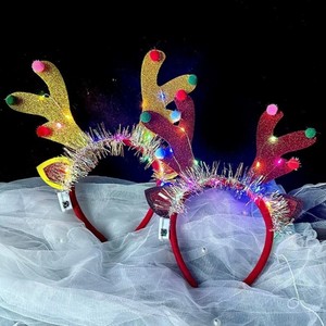 Diademas navideñas luminosas Suministros para fiestas navideñas Novedad Diadema navideña brillante con luces - Product Image 5