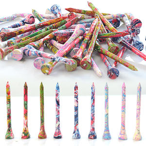 Оптовая продажа, новые футболки для гольфа Sakura, высококачественные подарочные футболки для гольфа, деревянные бамбуковые футболки для гольфа с логотипом на заказ - Product Image 2