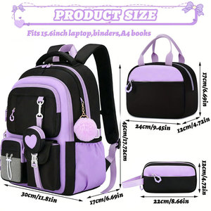 Cross-border New Lightweight and Spacious <b>Backpack</b> with a Cute Design for Girls in Middle and High <b>School</b> - Product Image 5