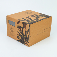 Boîte d'emballage pour gâteaux en papier kraft naturel non traité, jetable, non toxique, boîte à cupcakes en kraft, logo personnalisé pour boulangerie