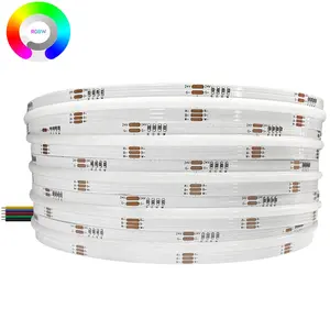 Tersedia 24V 672leds RGBW Strip LED COB fleksibel 12mm strip led cob putih RGB dapat dipotong 25W untuk dekorasi Natal