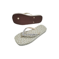 Sandalias Bosirui Personalizadas de Plataforma de Goma Suave para Mujer, con Estampado de Leopardo, para Playa, Suela Gruesa, para Bodas de Verano