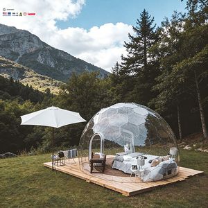 Carpa Domo Panorámica de Policarbonato Transparente de 360° - Diseño Moderno de Lujo Impermeable para las Cuatro Estaciones, Ideal para Acampar y Descansar en el Patio Trasero - Product Image 1