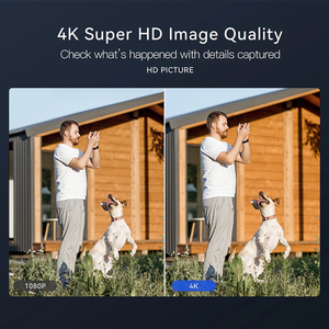 8MP 4G WIFI telecamera solare 4K HD doppia lente 4X rilevamento umano PTZ telecamera di sicurezza esterna a colori notte videocamera digitale professionale - Product Image 5