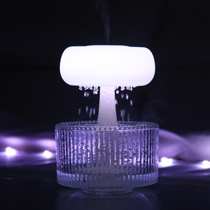 Ayuda de meditación <span class=keywords><strong>Yoga</strong></span> dormir ruido blanco madera humidificador USB humidistato eléctrico colorido LED noche luz humidificador de aire - Product Image 1