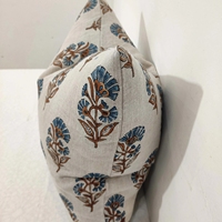 Housse de coussin beige vintage à motif botanique 100% coton, motif héritage, pour canapé, chaise, décoration intérieure